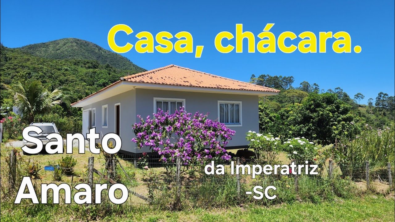 Casa, Chacara centro  Santo Amaro da Imperatriz- SC, no alto, pomar e linda vista. Terreno 1.100 m 2