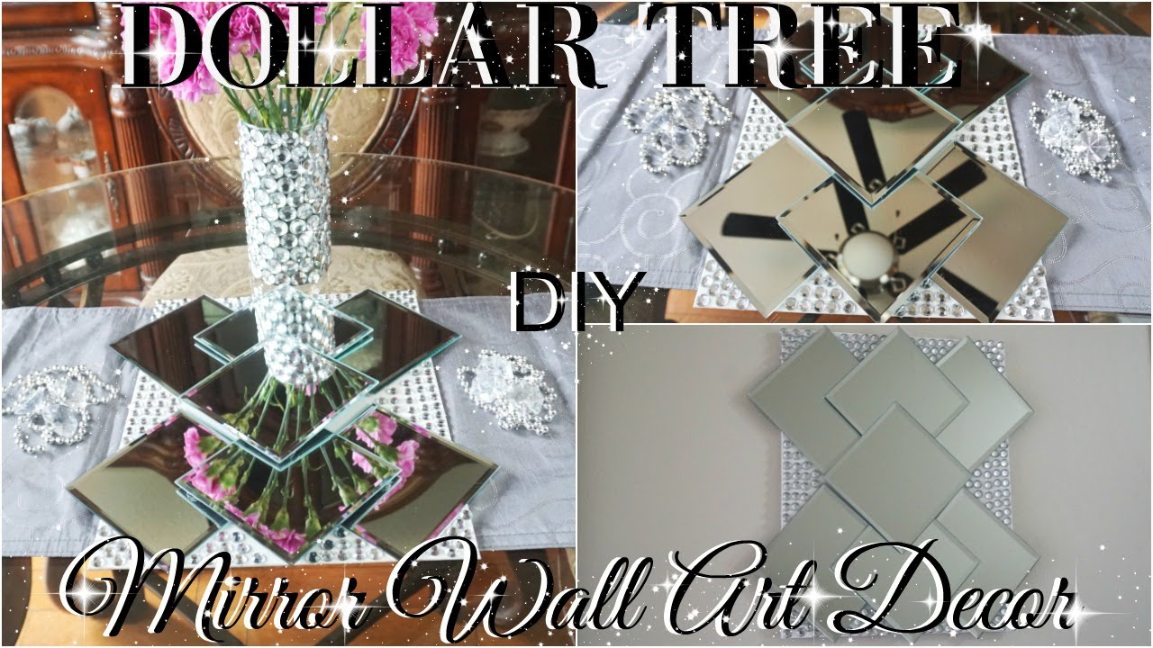 DIY DOLLAR TREE BLING MIRROR WALL ART HOME DECOR PETALISBLESS 🌹