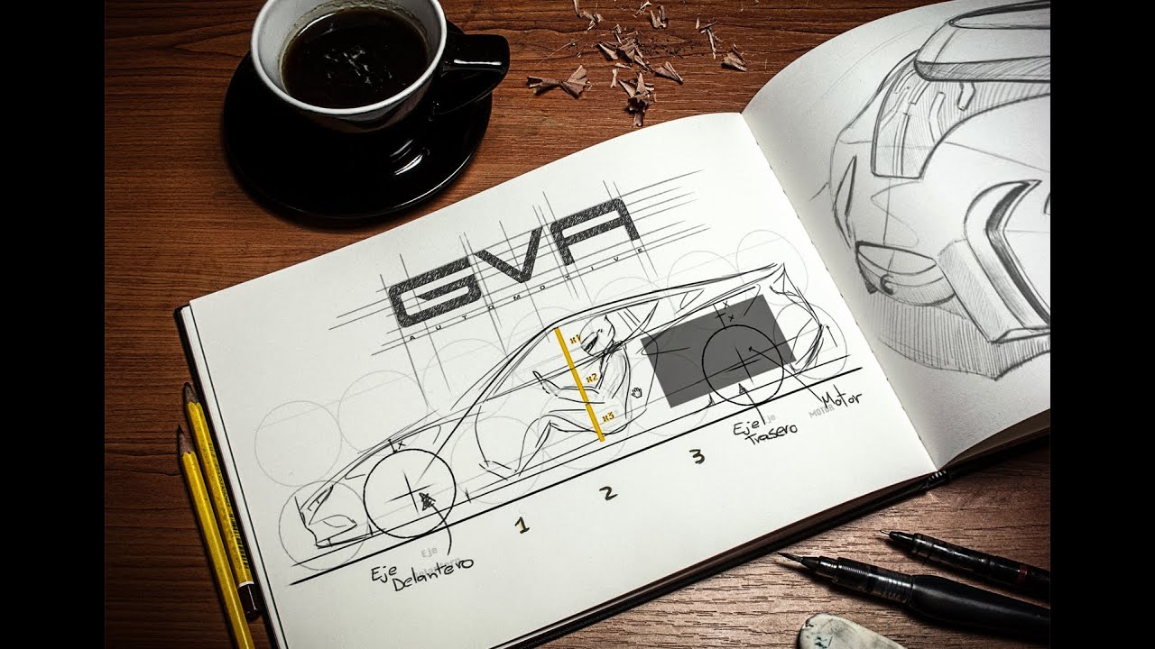 Como DIBUJAR *un carro DEPORTIVO || GVA || Diseño de automóviles  paso a paso.