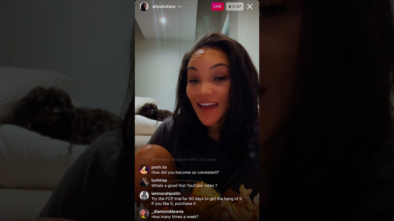 ALLYIAHSFACE ON HOW TO START & GROW YOUR YOUTUBE - IG LIVE | Tips, life updates, etc.