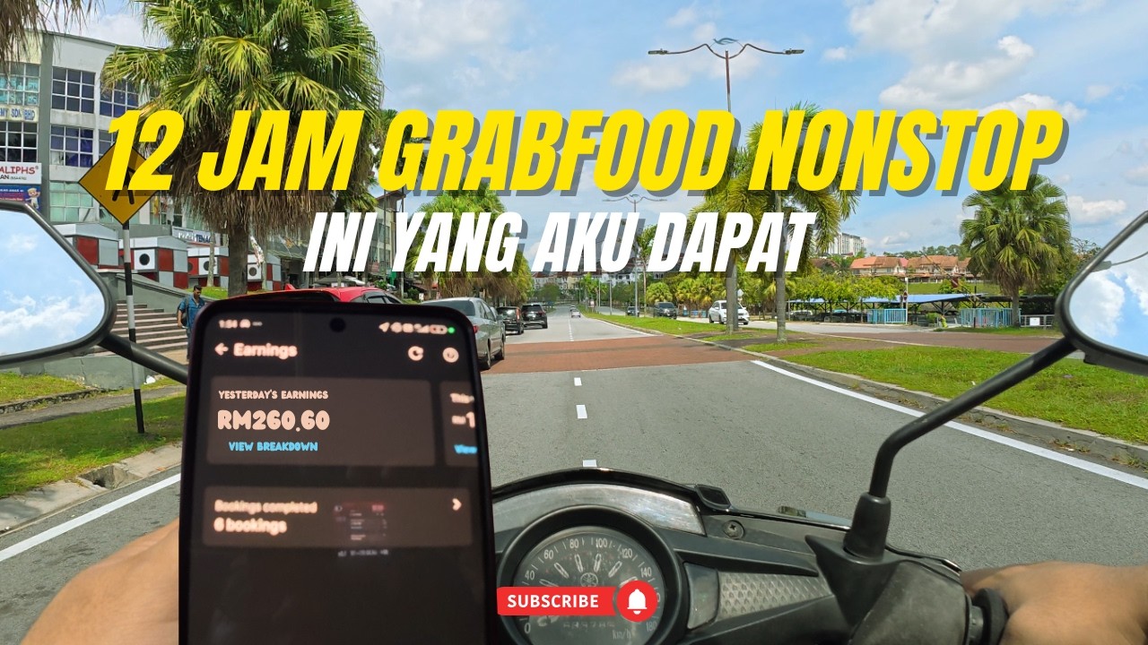 12 Jam Grab Food NONSTOP!! | 2PM-2AM | Dapat RM200 atau tak?