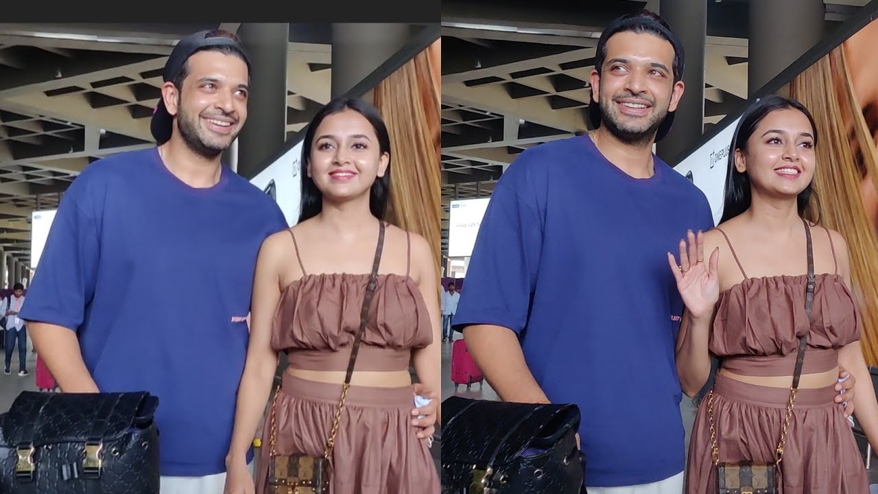 Tejasswi Prakash Karan Kundra Arrived At Mumbai Airport Today From Delhi ❤️😘