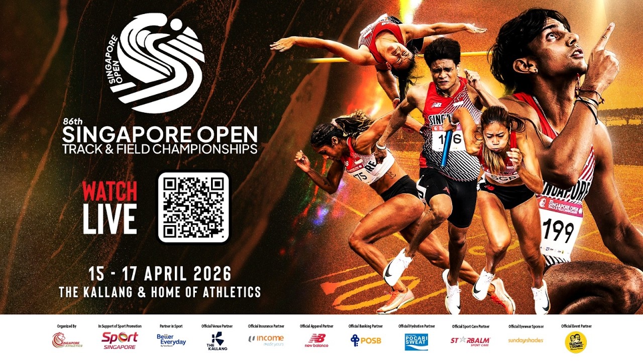 86th Singapore Open Track & Field C'ships 2026 (Track Events)  Day 1 PM