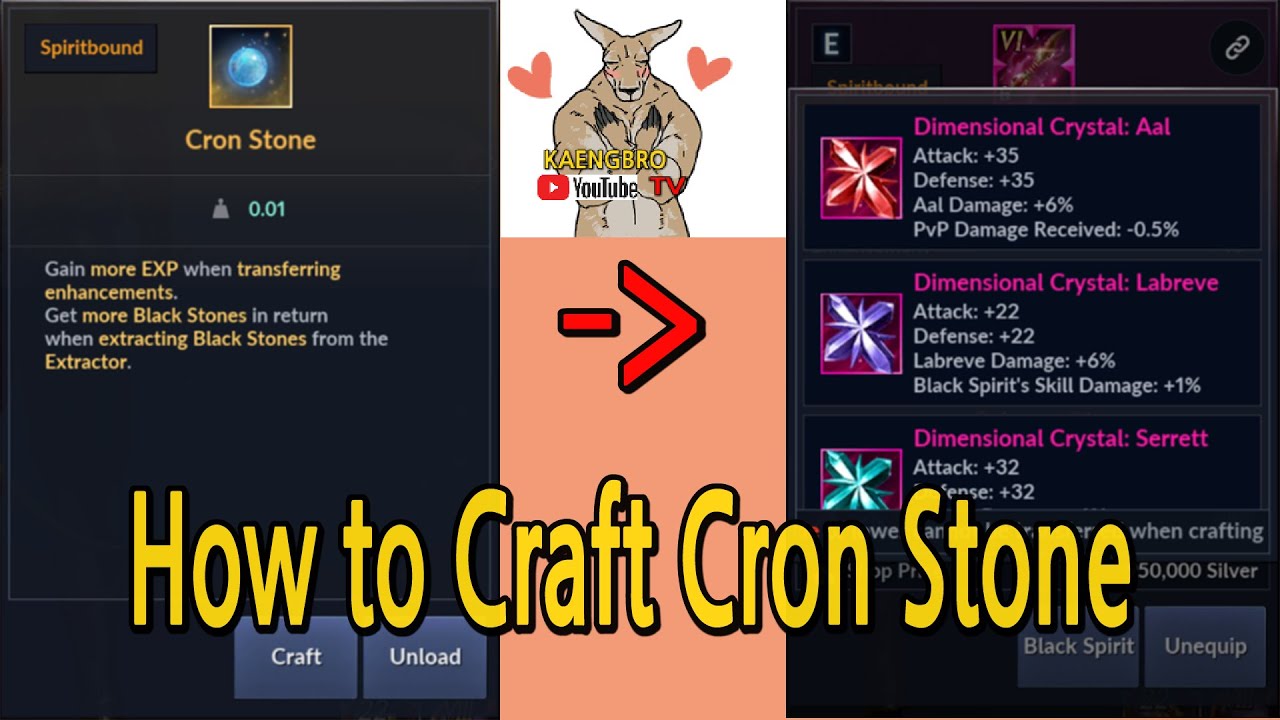 [BlackDesertMobile] How To Craft Cron Stone 🔵🔵🔵
