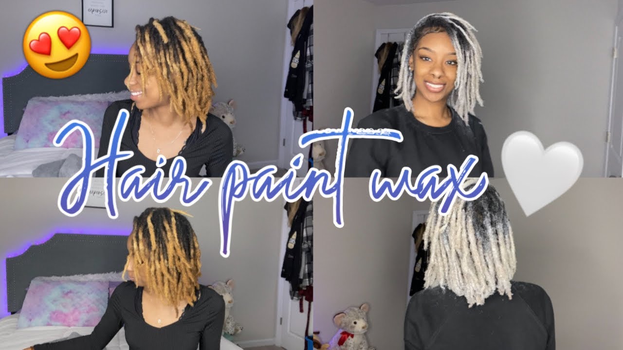 Coloring my locs with hair paint wax🤍 | Diamond Alexus