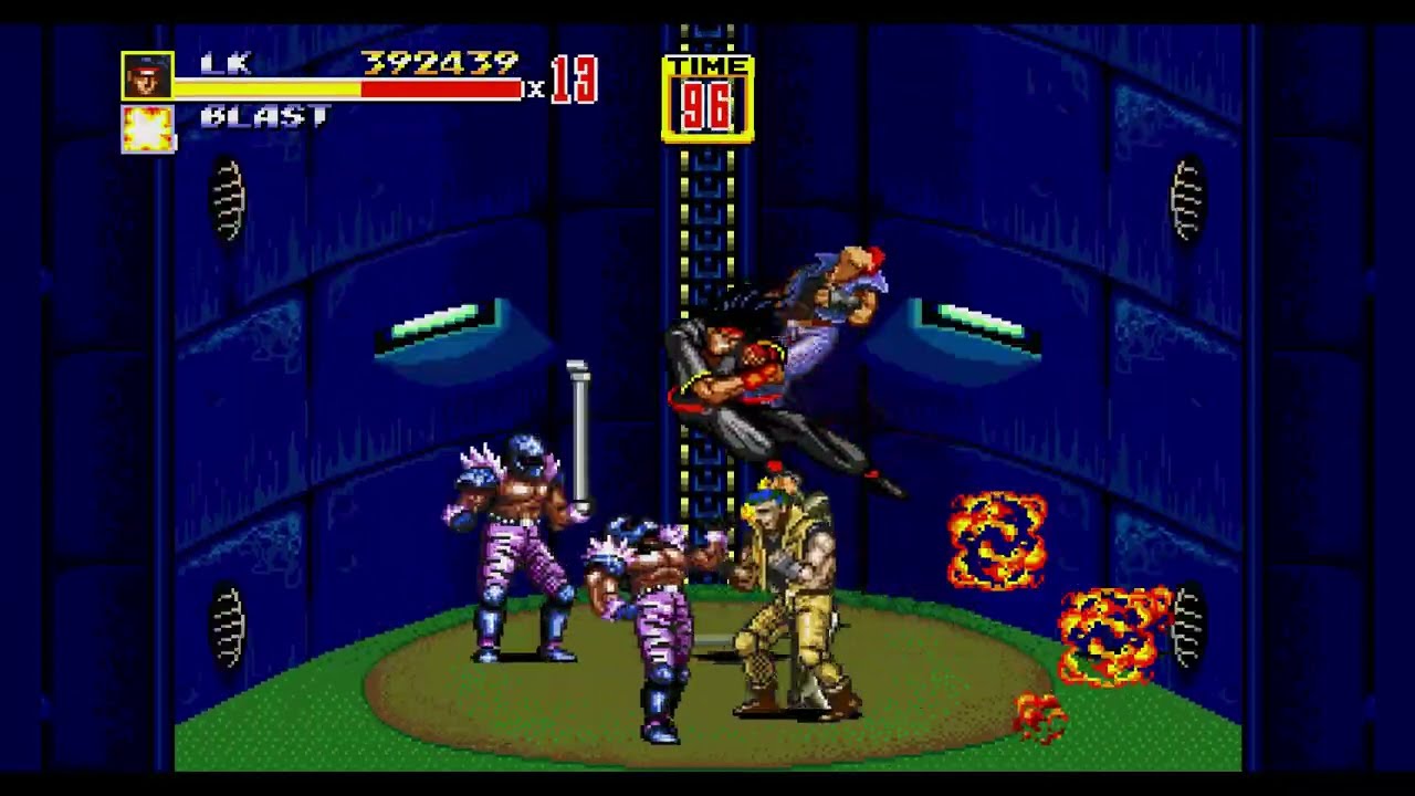 STREETS OF RAGE 2 NEW ERA, NINPO KAGE BUNSHIN MODE, NORMAL DIFFICULTY, RANDOMIZED ENEMIES (SHIVA)