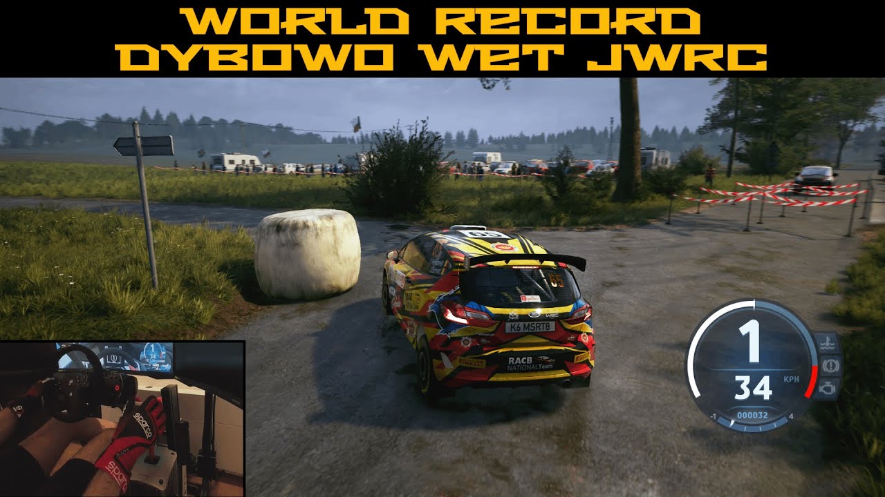 World Record Time Trial | EA Sports WRC 24 | Poland Dybowo Wet | Junior WRC | Fanatec