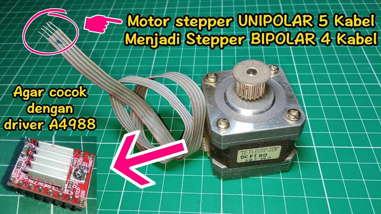 Cara mudah Mengubah stepper Unipolar menjadi stepper Bipolar
