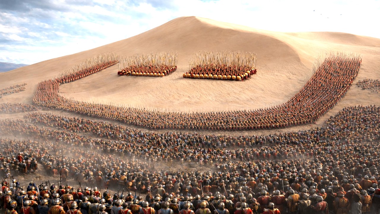 6.000 Spartan Pikemen vs 42.000 Africans (Dune Last Stand) - Total War ROME 2 Massive Battle
