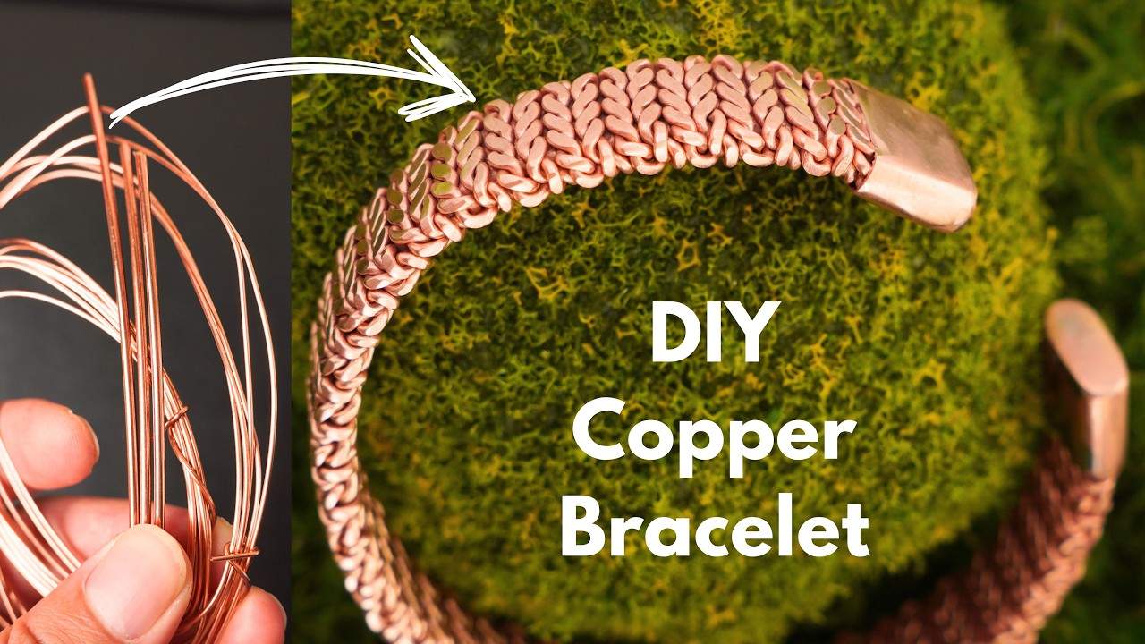 Transform Copper Wire into a Stunning Bracelet 🌿 DIY Jewelry Tutorial