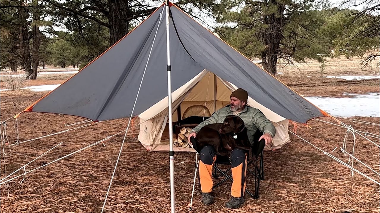 Hot Tent Camping with My Dog in Subfreezing Temps