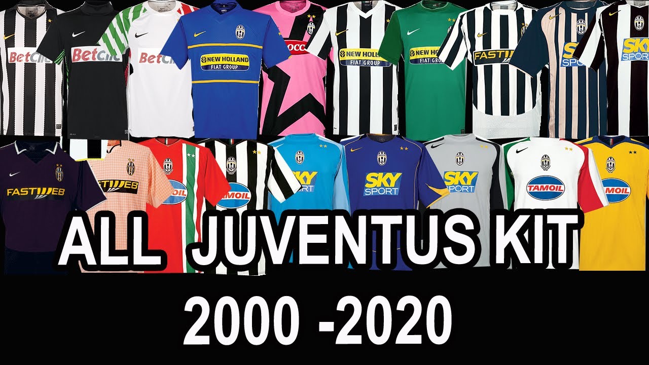 all juventus football kits history | from 2000 - 2020