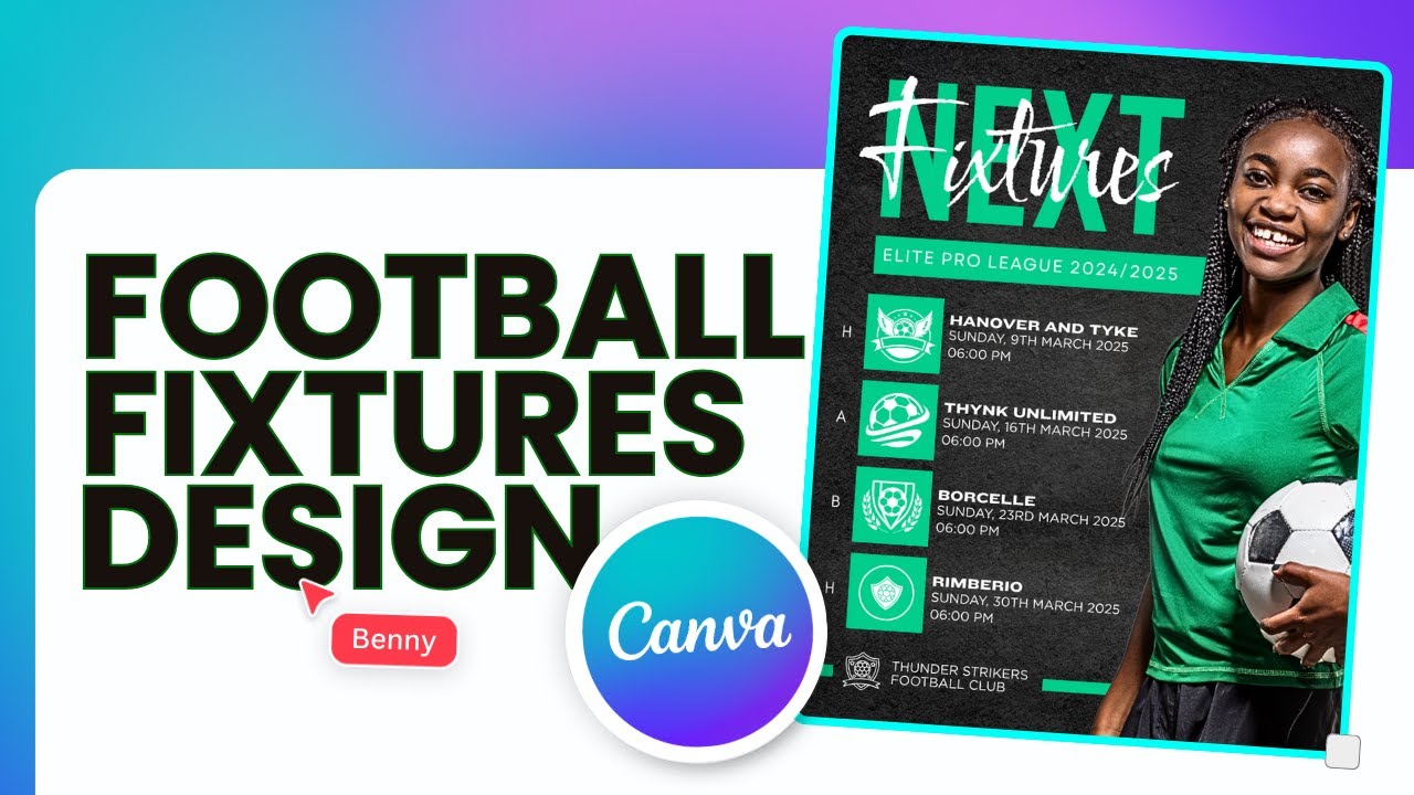 Football Schedule Poster in Canva – Design Like a Pro!