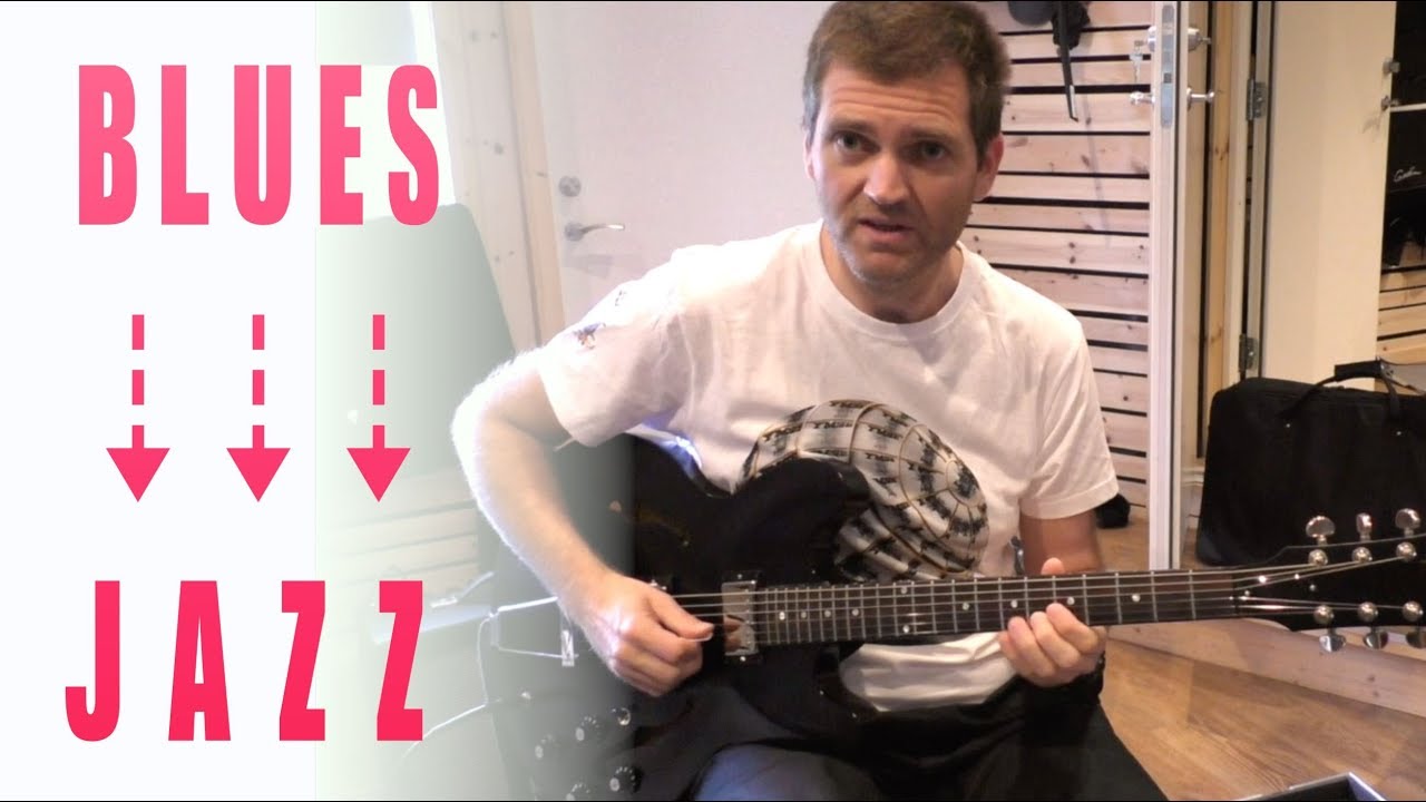 GUITAR LESSON - Going from regular blues to jazz blues
