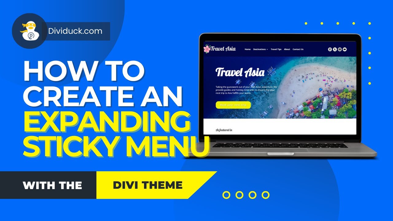 Build a Unique Expanding Menu in Divi! (Sticky & Interactive)