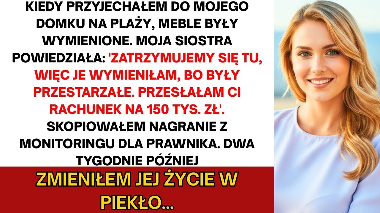 Siostra wprowadziła się do mojego domu na plaży bez zgody, zmieniła meble i wysłała mi rachunek