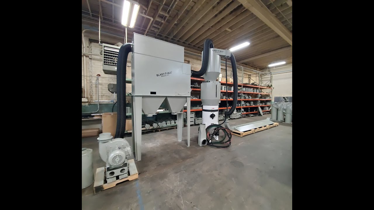 Sandblasting Sweep in media Recovery system.  Installs above ground.  Recover and re-use your media