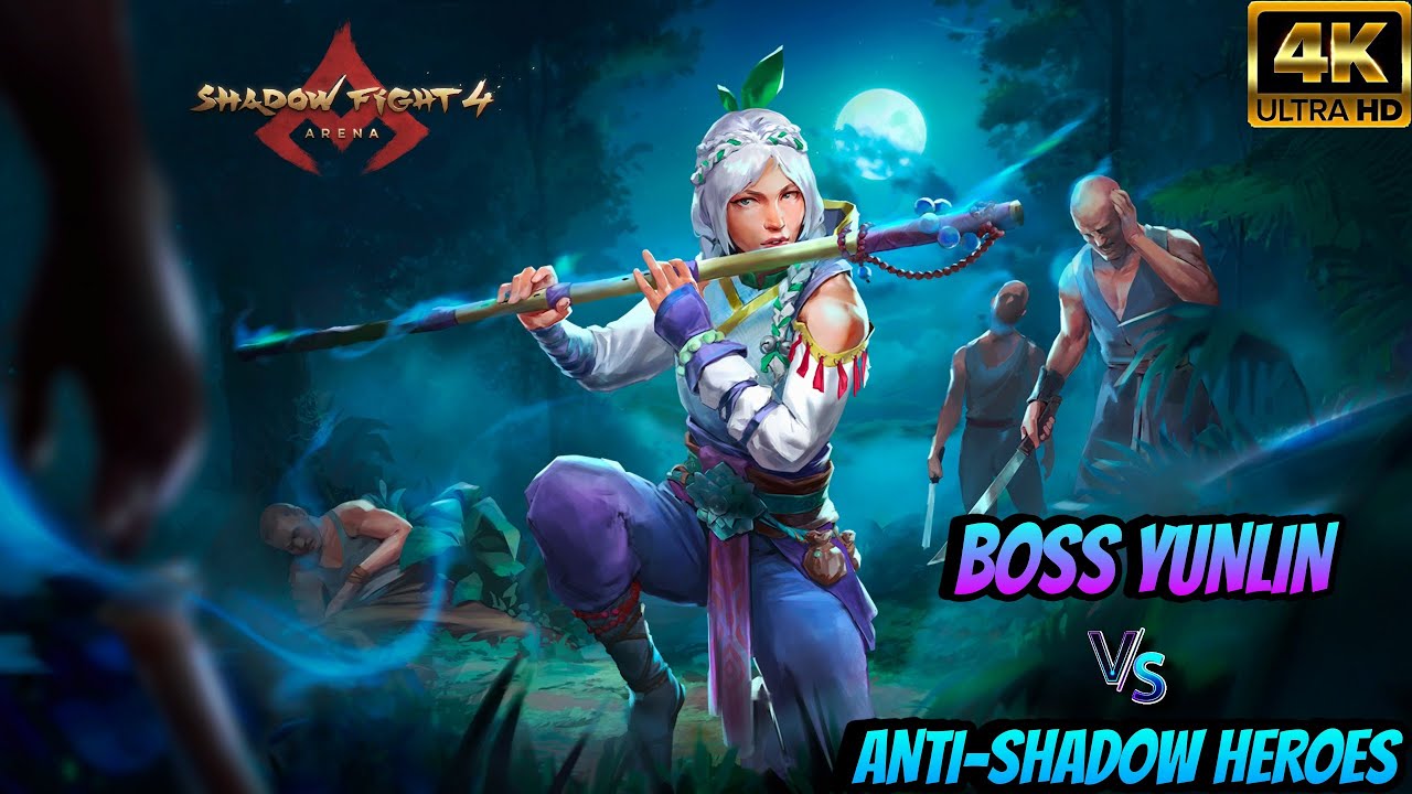 ANTI-SHADOW HEROES vs BOSS YUNLIN - Shadow Fight 4: Arena