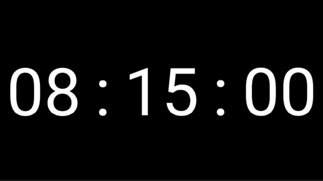 8 Hour 15 Minutes Countup Timer | Work With Focus 