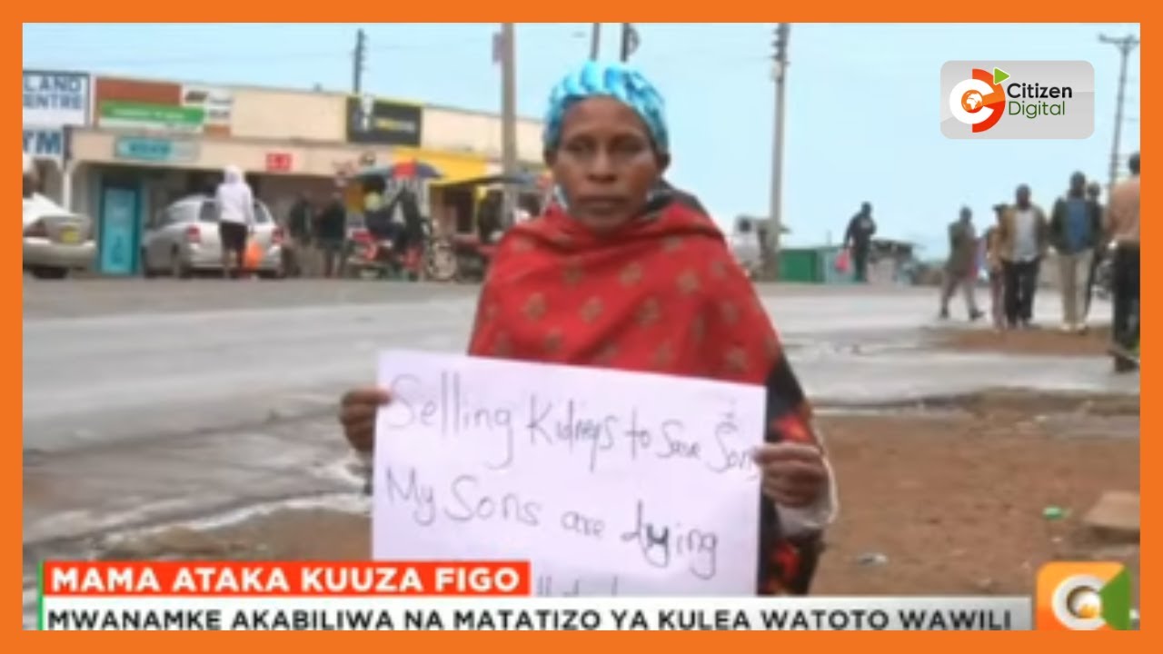 Mwanamke akabiliwa na matatizo ya kulea watoto wawili