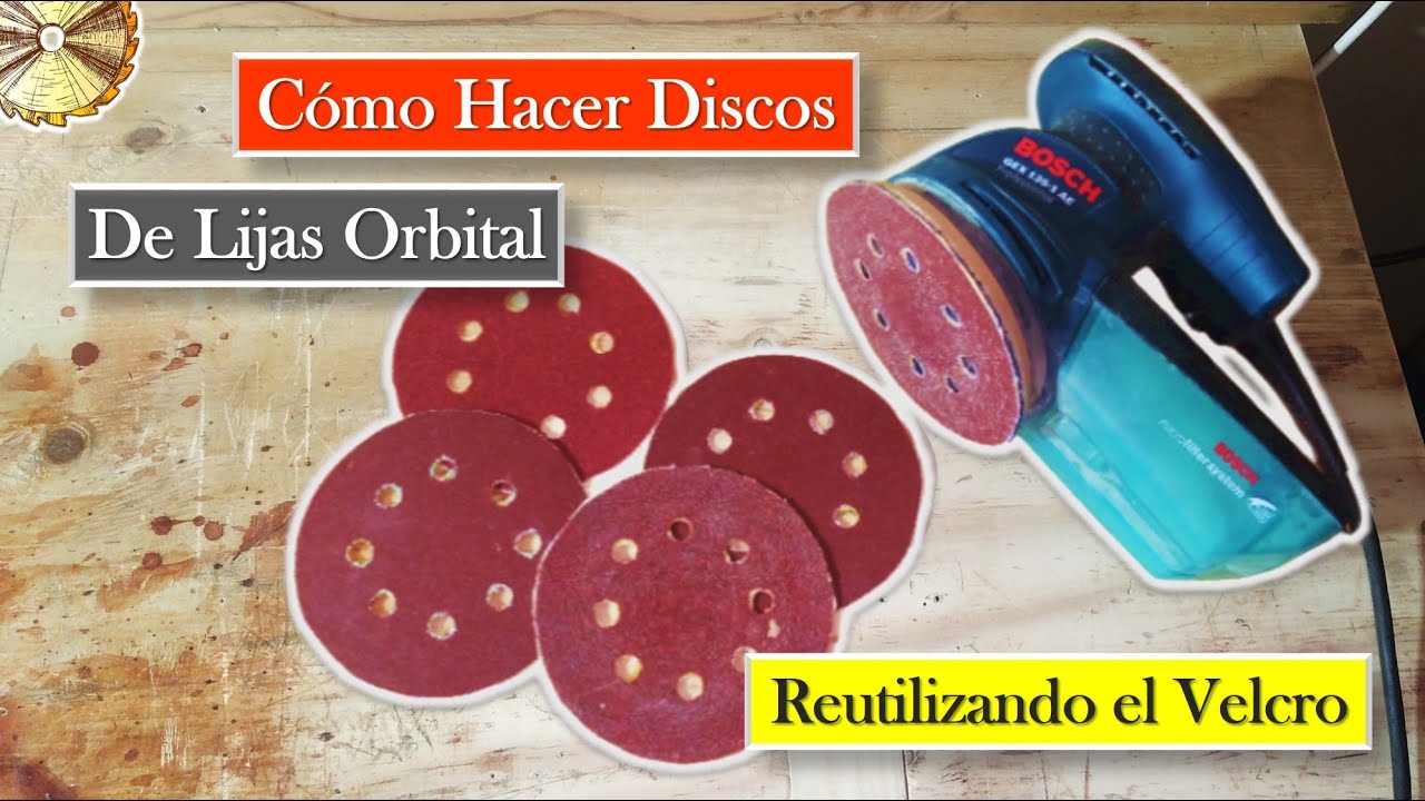 Como hacer discos de lijas orbital Usando el Mismo Velcro del Disco Malo