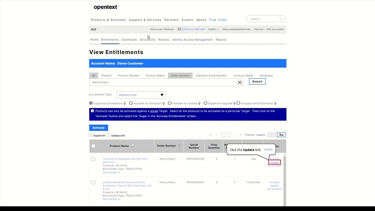 Activating, Rehosting and Updating a License Key