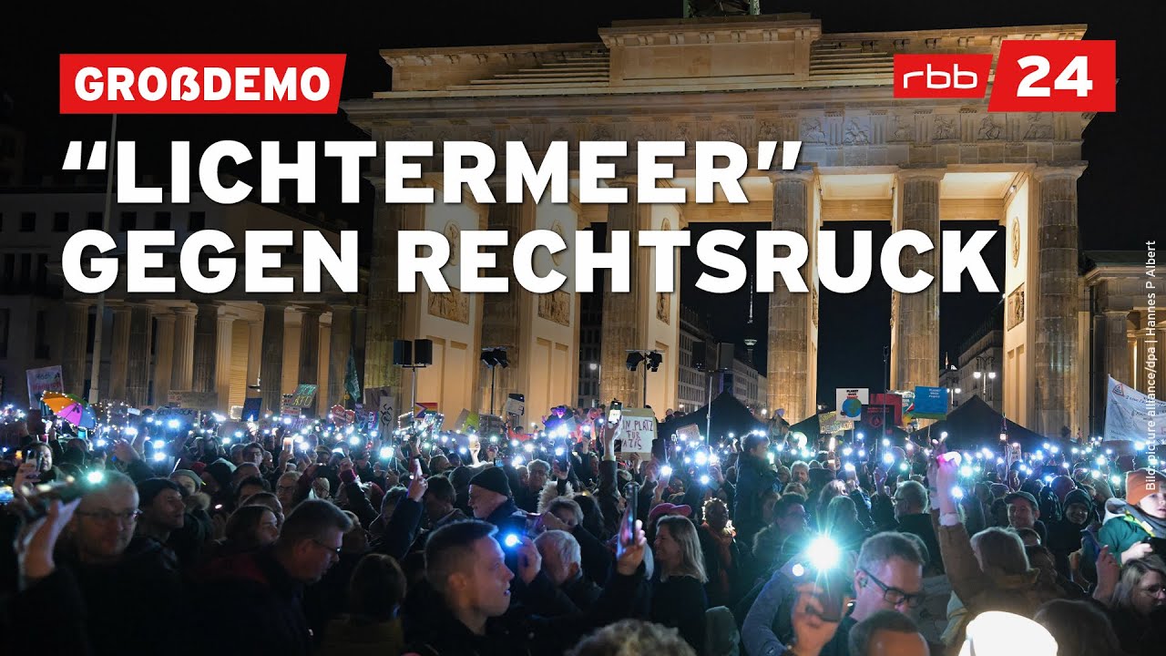 Demo gegen Rechtsruck: Zehntausende protestieren in Berlin