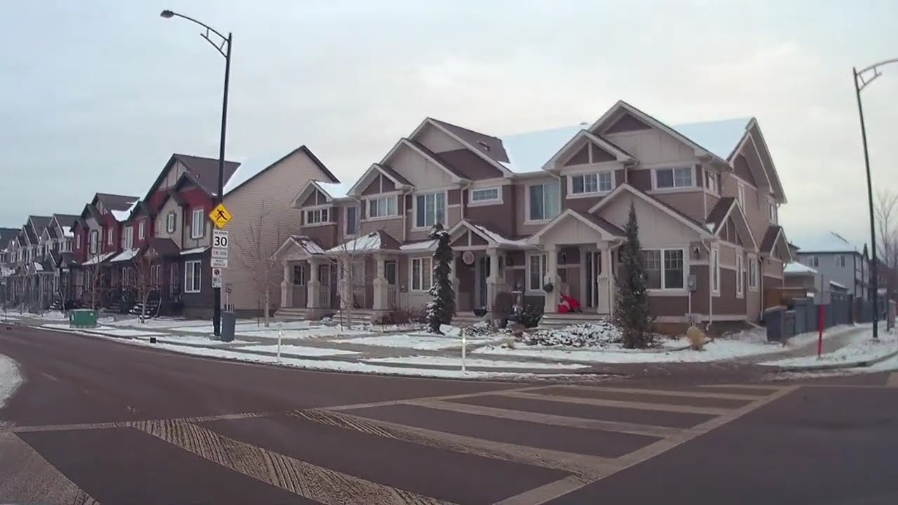 Early morning light snow drive