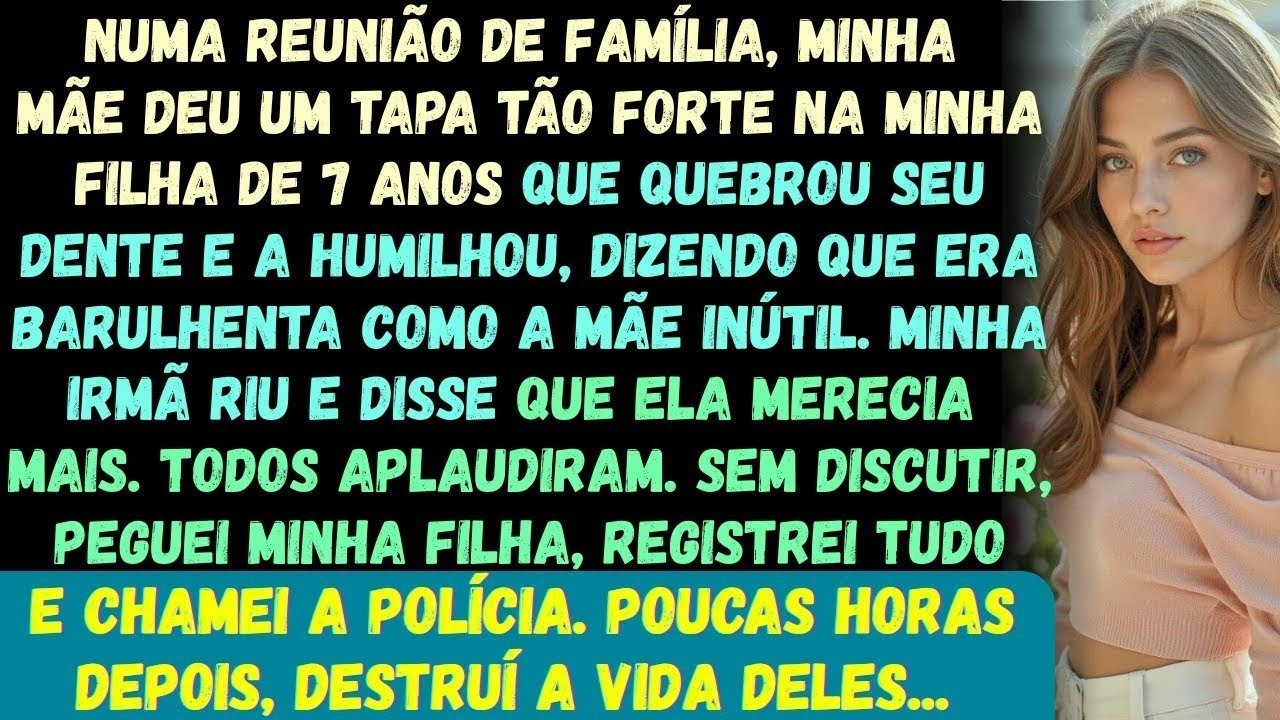 Durante nossa reunião de família, minha filha de 7 anos estava rindo inocentemente com os primos