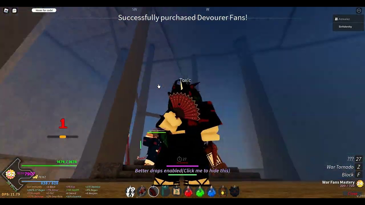 [Project Slayers]GETTING DEVOURER WARFANS