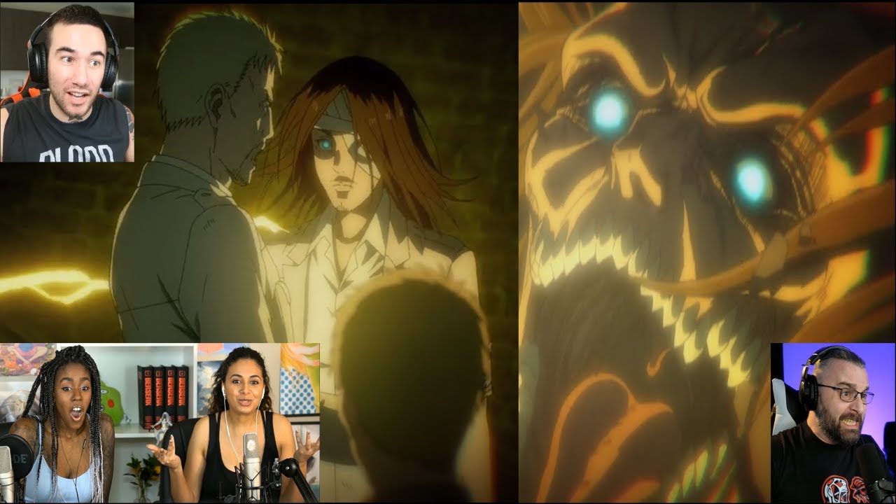 Eren's Declaration of War - Attack on Titan 4x5 Reaction Compilation