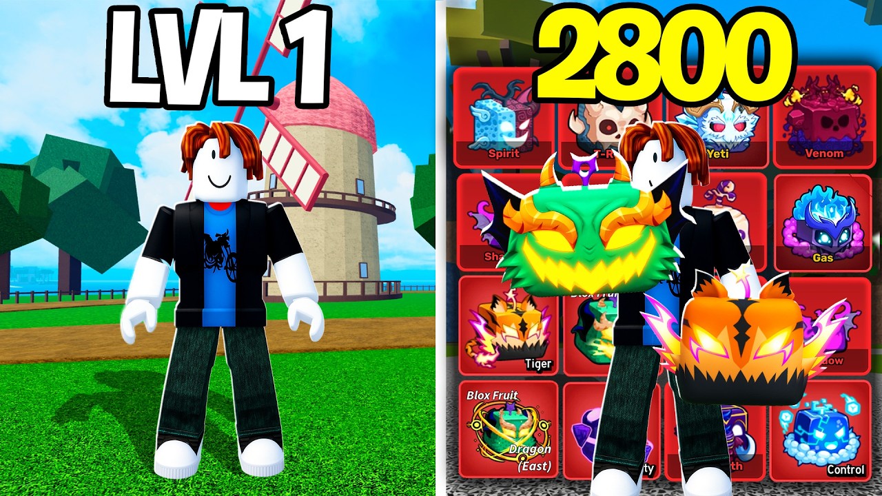 Noob To Max COLLECTING EVERY FRUIT In Blox Fruits