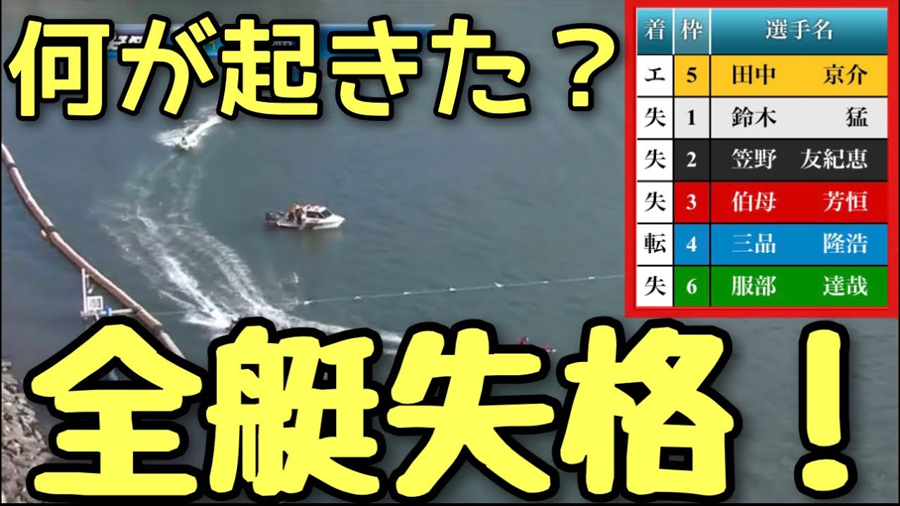 【レース中止】こんな事ある！？突然全艇失格コール【競艇・アクシデント】