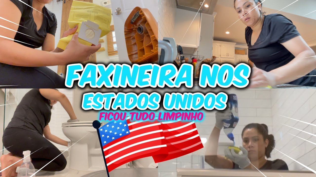 MAIS UM DIA DE FAXINA NOS ESTADOS UNIDOS - GRAVEI TUDO