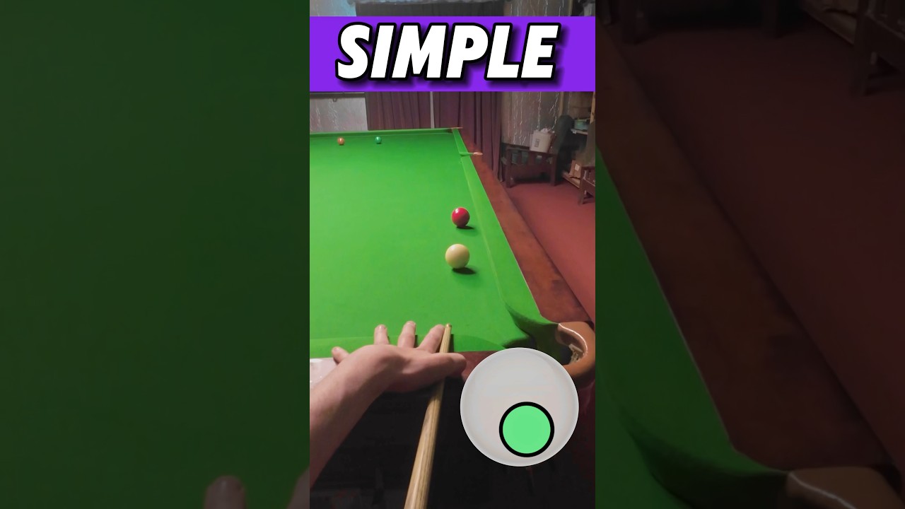 Snooker Simple Shots 😎 GoPro Headcam POV