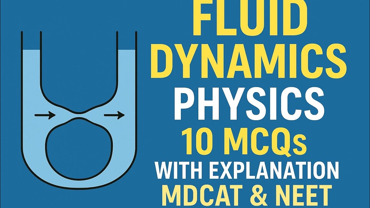 🔥 Fluid Dynamics | 10 Physics MCQs with Explanation | MDCAT & NEET