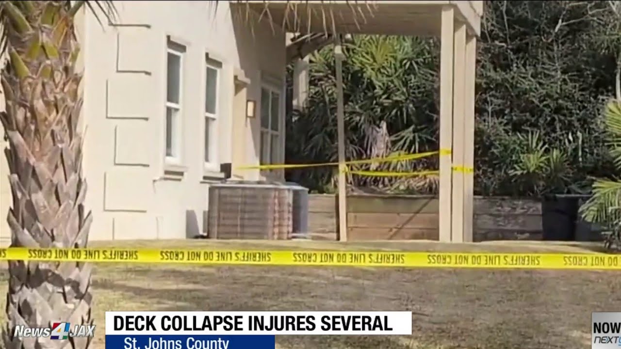 8 people hospitalized after two-story deck collapse at St. Johns County home