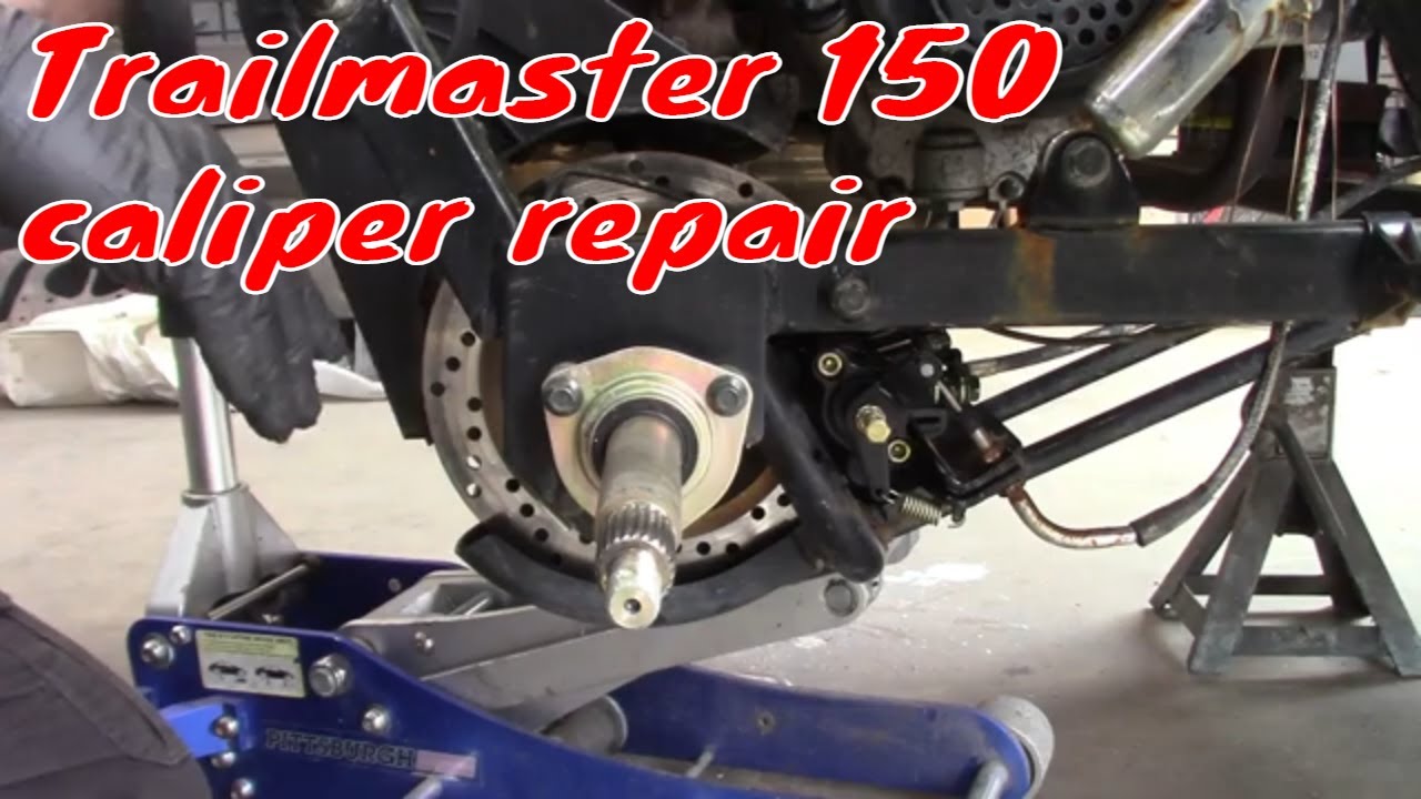 Trailmaster 150 XRX rear caliper replacement.