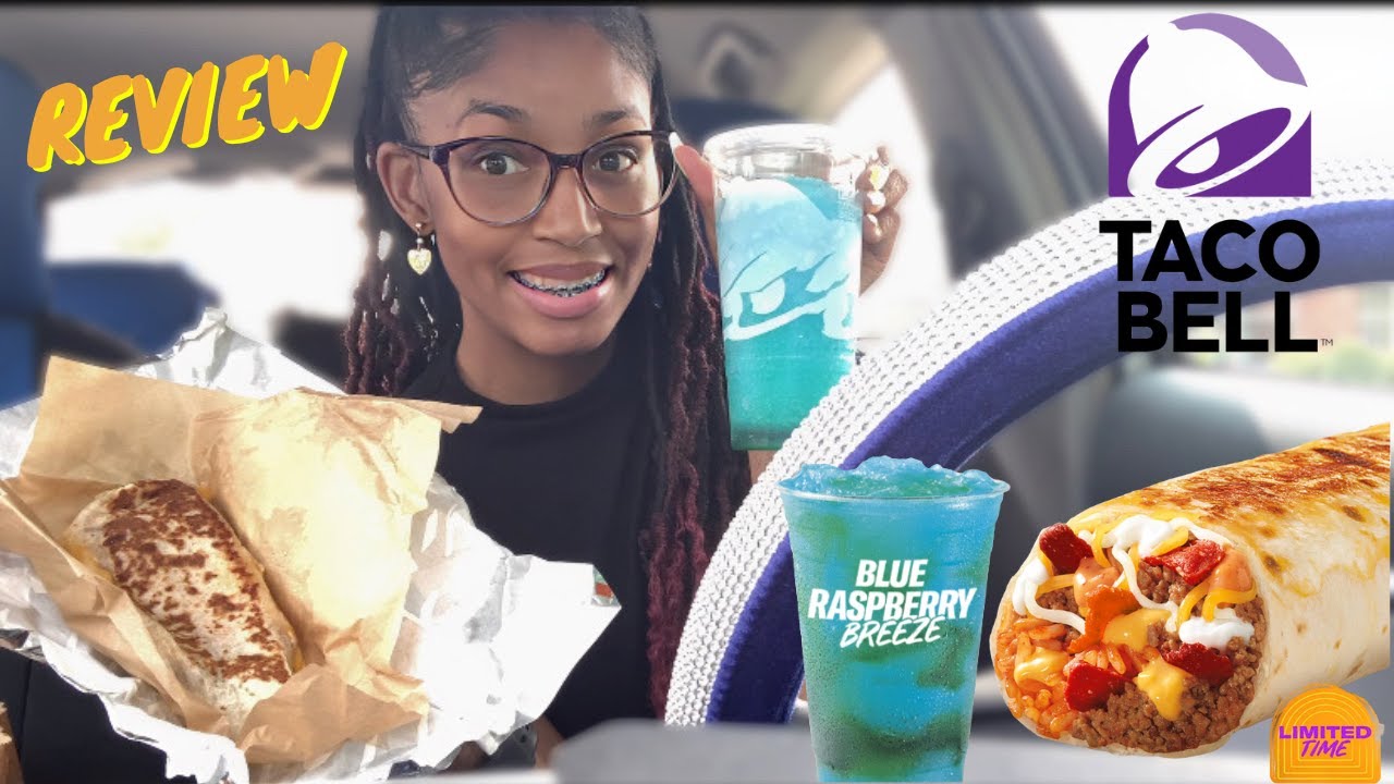 Taco Bell's NEW Grilled Cheese Burrito and Blue Raspberry Freeze- Review