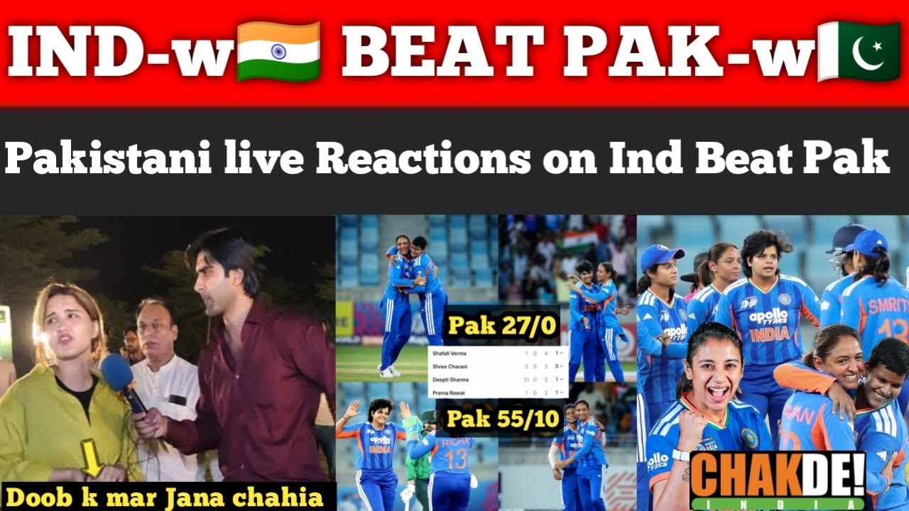 IND-w🇮🇳 Beat PAK-w🇵🇰 in T20 Asia Cup 2026😭| India Destroyed Pakistan's Pride | Pakistani Reactions