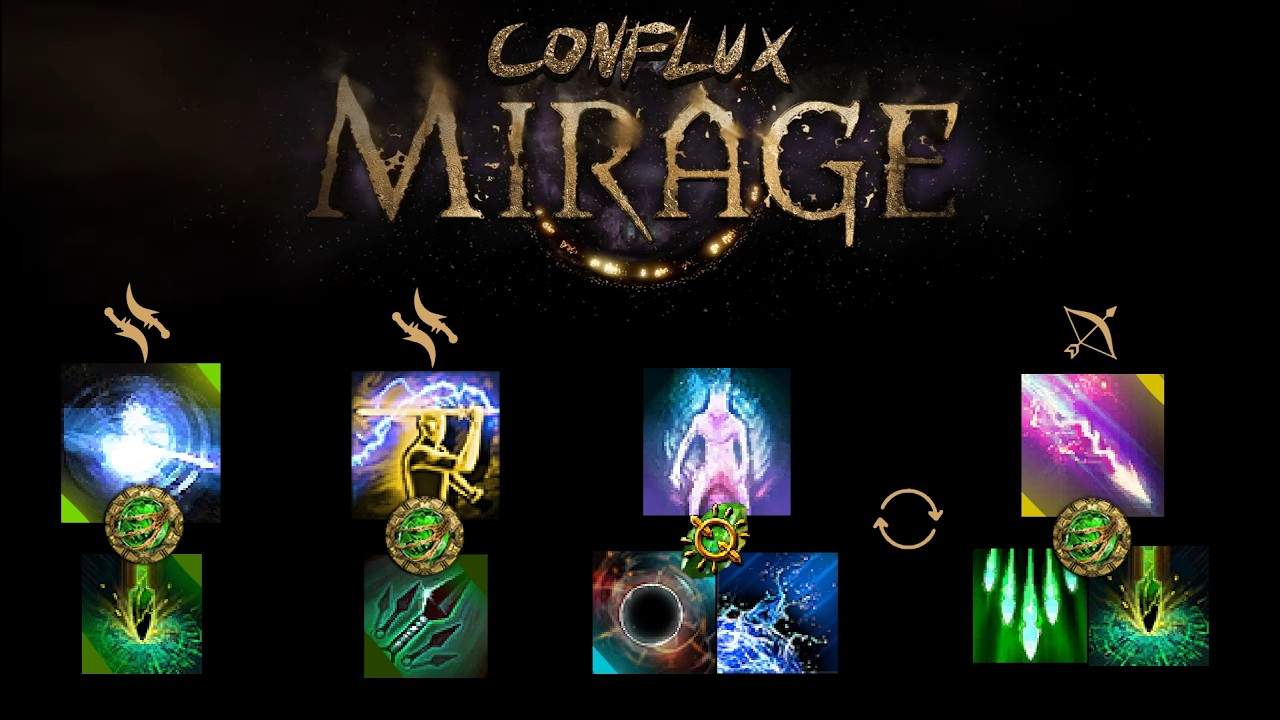 [1] POE: Mirage // Casual Conflux soft SSF //CoC Flicker/Static strike/Bow Weapon swap/Minion link