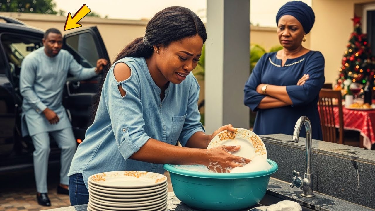 Billionaire Came Home Unexpectedly on Christmas Day and Saw His Wife Being Forced to Wash Plates