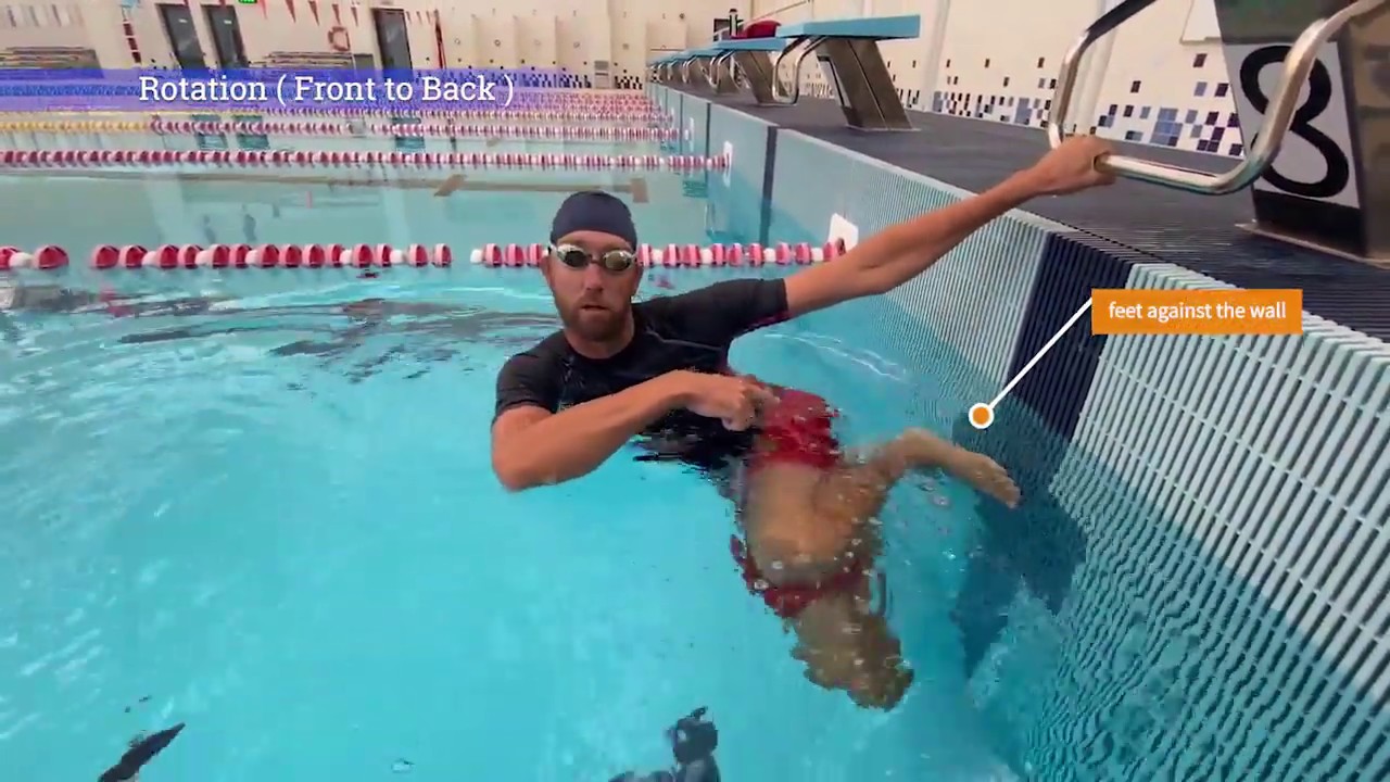 Swimming for Kids : Push and Glide on Front and Back, then Rotate