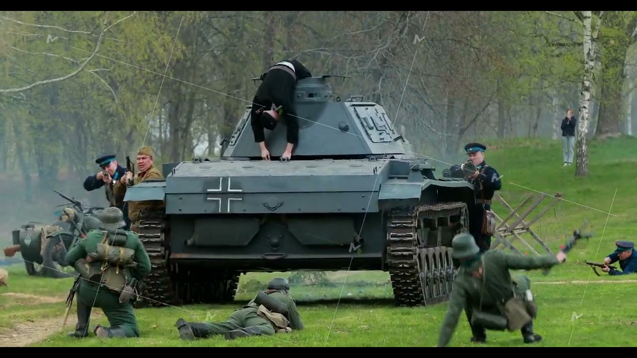 Mogilev, Belarus. - May 07, 2022: Ending Of Reconstruction Battle World War Ii For Mogilev. Re
