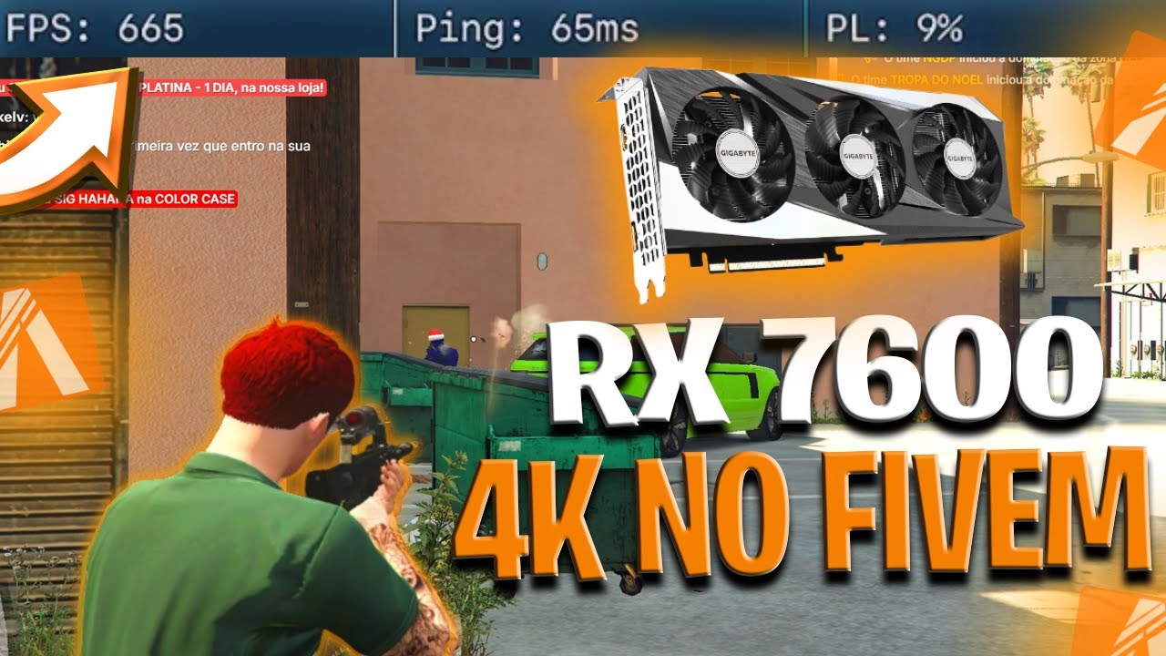 TESTEI A RESOLU&Ccedil;&Atilde;O 4K NA MINHA RX 7600 no GTA RP