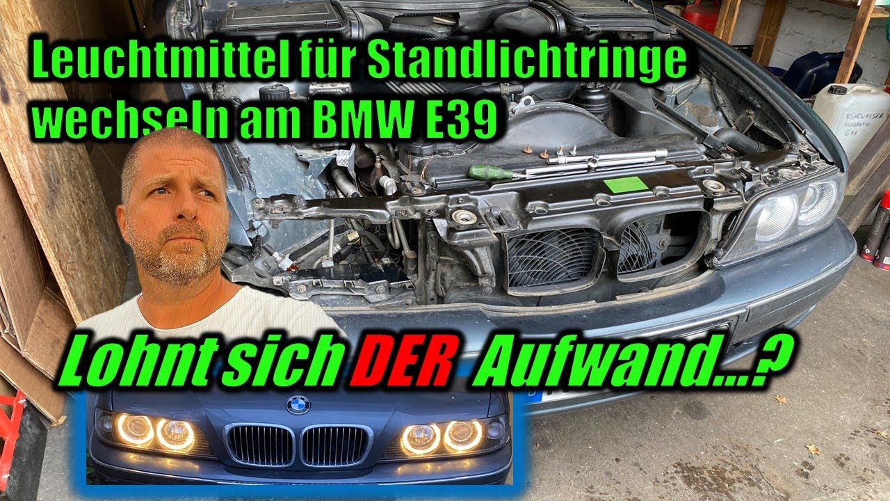 An BMW ZUBEHÖR-SCHEINWERFER das Leuchtmittel für STANDLICHTRINGE wechseln - BMW E39 - KLAPPT DAS? 4K
