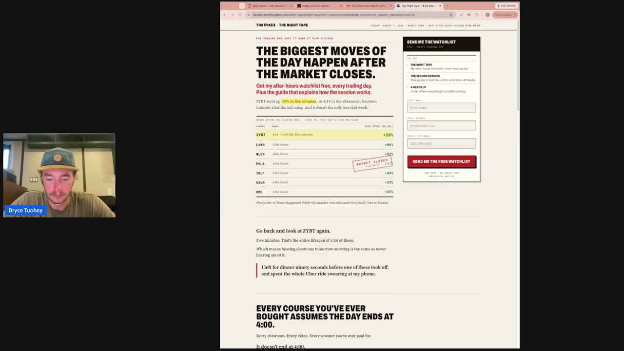 Live Stock Market Trading with Bryce