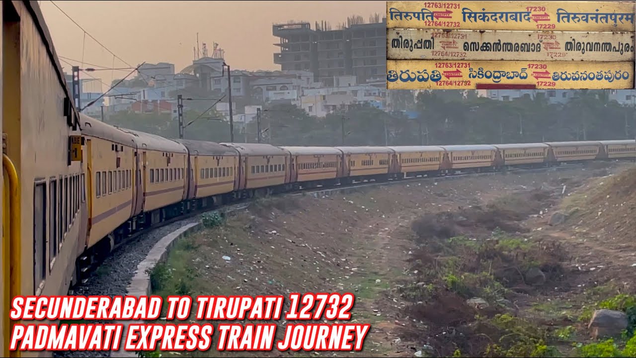 12732 Secunderabad To Tirupati Full Train journey