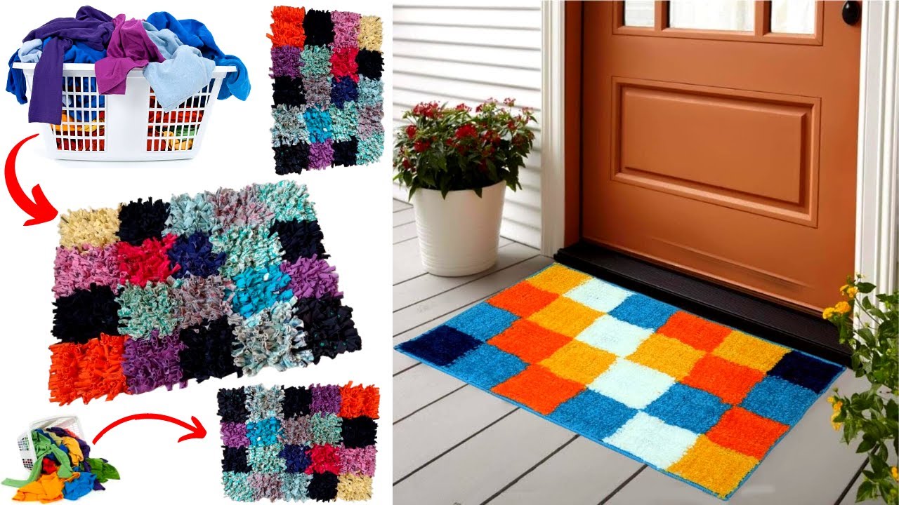 Zero Cost DIY-Floor mat, Doormat / Very Easy Doormat/Carpet/Mat From Waste Clothes Make at home