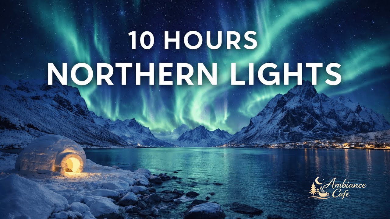 10 Hours of Northern Lights Ambience 🌌❄️ | Arctic Night, Calm Music & Deep Relaxation